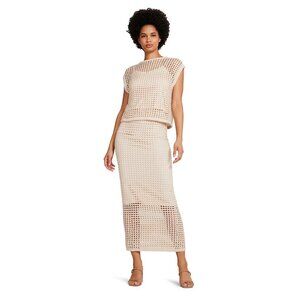 NEW Steve Madden Ladies Crochet Skirt Beige